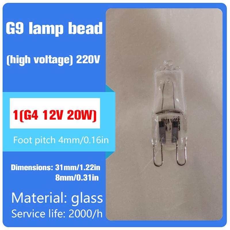 2ks/šarže Špičková kvalita čirá halogenová žárovka G4/G5.3/G9 DC 12V/220V Typ halogenová žárovka