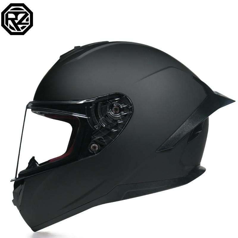 ORZ new motorcycle helmet off-road four seasons personality locomotive big tail full face helmet capacitor DOT