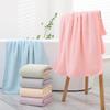 Wash your face with a soft, absorbent coral velvet plain bath towel
