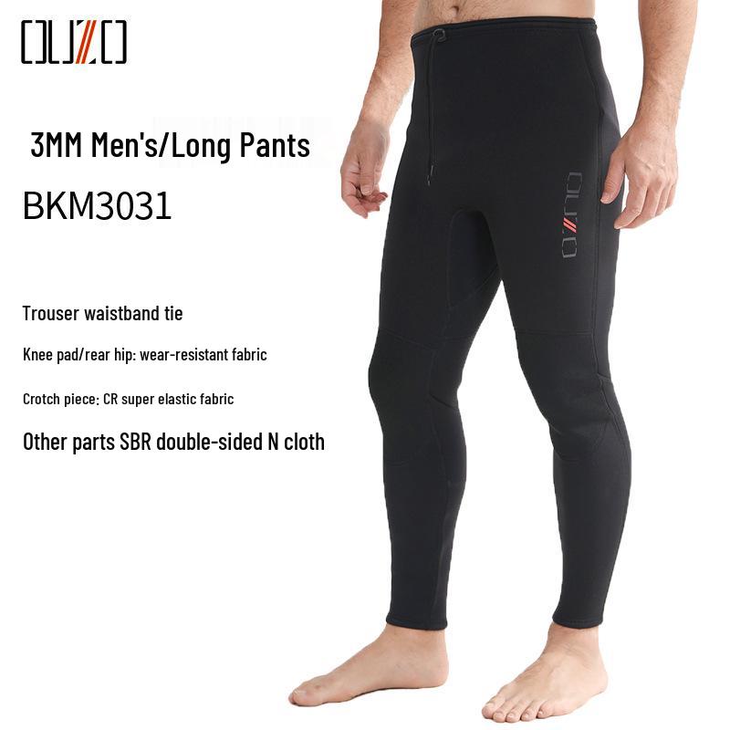 OUZO 3mm Unisex Two-Piece Wetsuit for Diving, Snorkeling, Surfing, and Winter Swimming – Cold Protection and Warmth Top and Pants.