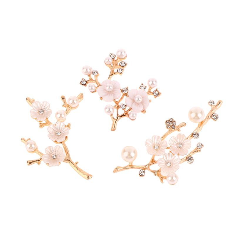 2Pcs Alloy Branch Flower Accessories Antiquity Hairpin Clothing Hair Accessories Diy Material