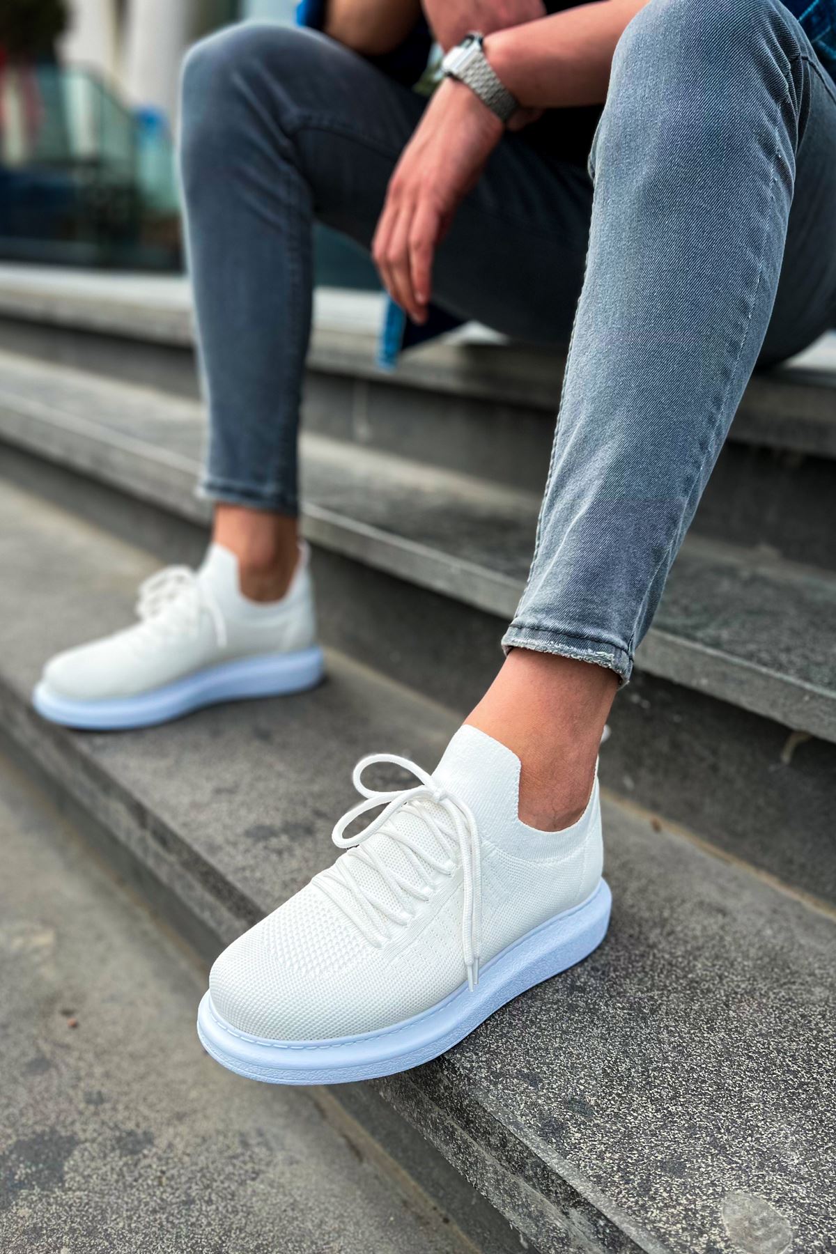 

CHEKİCH New Collection CH307 Tricot Men Shoe White Black Brown Tan 39