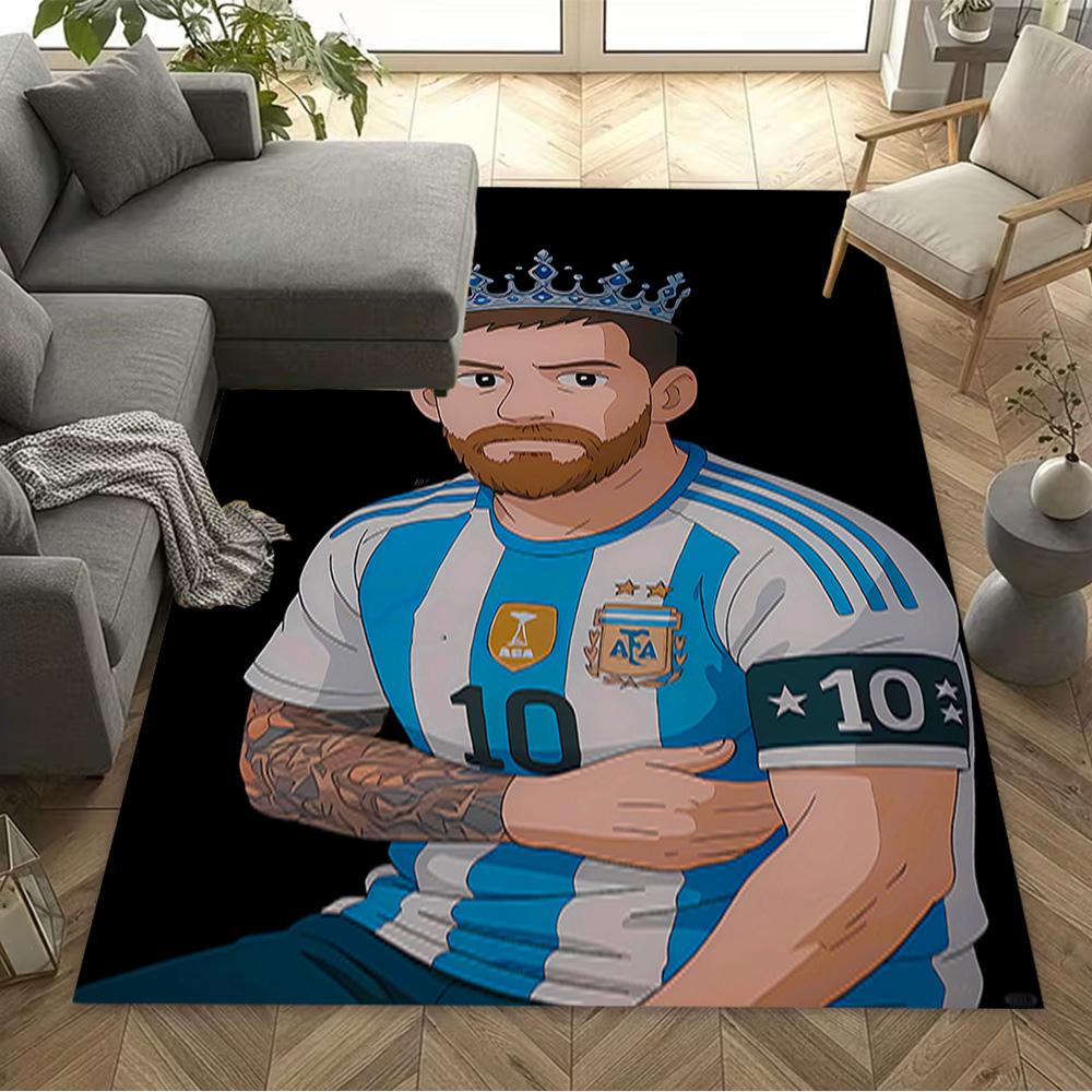 Barcelona Legend Messi Area Rug Perfect for Study room Foyer Bedrooms Dining Room Antislip Carpet Anime Office Decor Best for Christmas