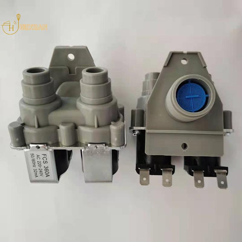 Universal Double-head Water Inlet Valve, Automatic Washing Machine Double Coarse Mouth Solenoid Valve