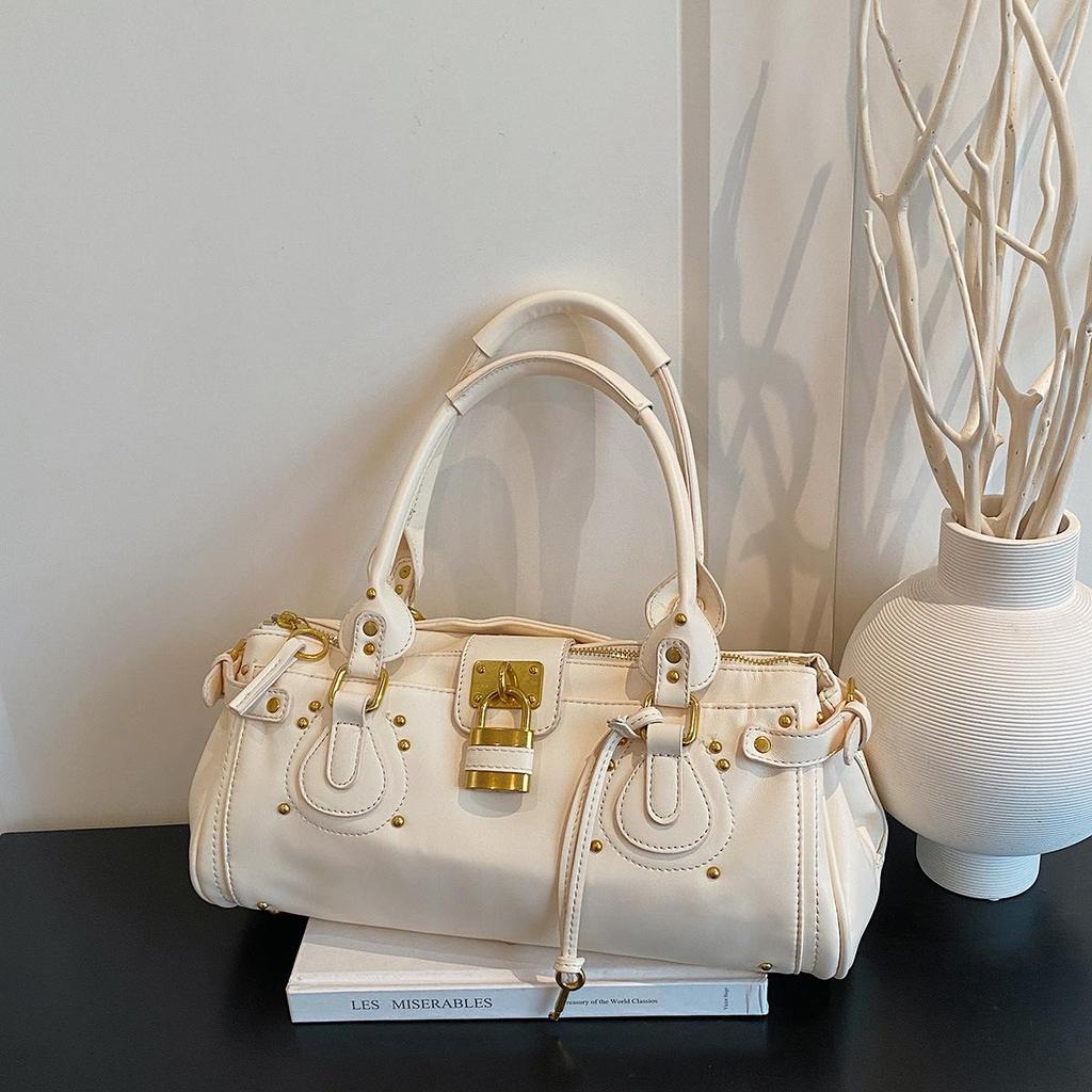 New Shoulder Bag, Retro Motorcycle Y2K Bag, Fashionable Design, Handbag, Commuting, Shopping, Armpit Bag, Women's Bag