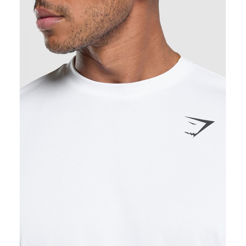 Gymshark Oversized Performance T shirT whiTe A6a4w Wb57