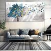 Abstract Blue Tree Butterfly Canvas Painting Posters and Prints Landscape Wall Art Pictures for Living Room Cuadros Decor Modern Decorative Prints
