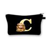 Letter printing primary school students stationery zipper pencil bag change bag multi-functional cosmetic bag storage bag