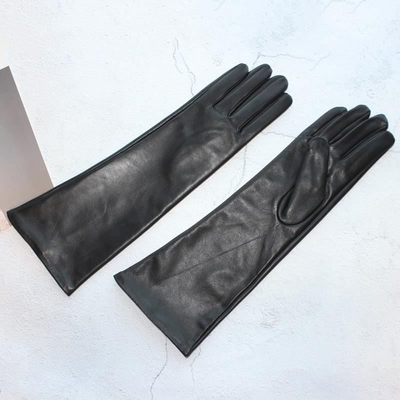 

Сенсорні нові жіночі довгі рукавички тонкі шовкові підкладкові шкіряні рукавички 7