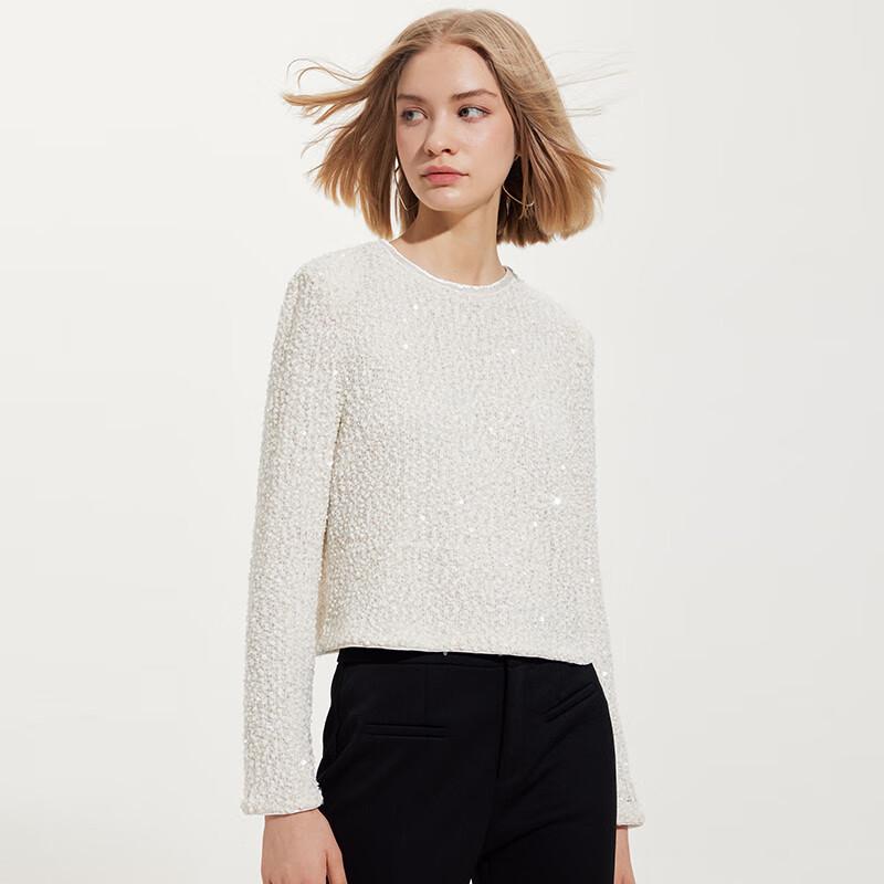 Ta Tu Herbst/Winter Langarm Glitzer Strickpullover