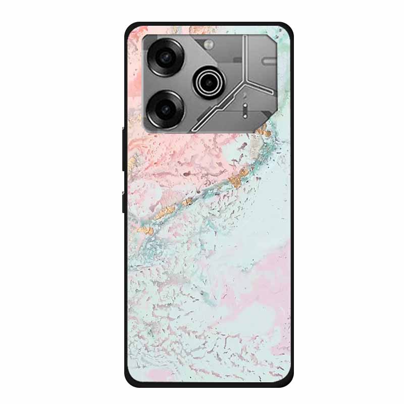 For Tecno Pova 6 Pro Case Marble TPU Silicone Soft Back Cover Phone Cases for Tecno Pova6Pro 5G LI9 Protector Mica Painted Coque