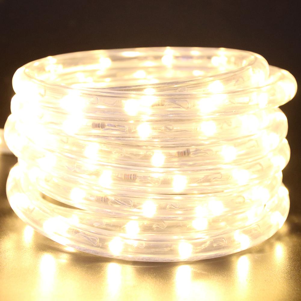 360 Neon Strip Light AC 220V Round Neon Tube Outdoor Waterproof IP67 Flexible Neon Light with EU Plug Blue/Red/Green/Yellow/RGB