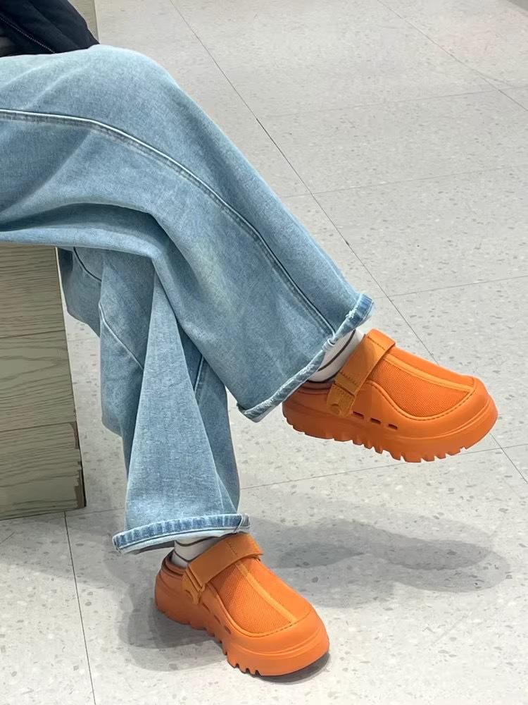 Damen Sandalen mit dicker Sohle und Absatz zum Hineinschlüpfen für Frühling/Sommer 2025