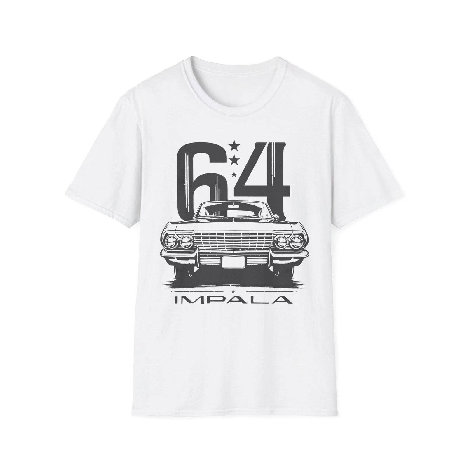 1964 Chevy Impala T-Shirt Classic Lowrider Car Graphic Tee Auto Enthusiasts M
