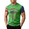 T-shirt da uomo a maniche corte con stampa bandiera Giorno dell'Indipendenza, vestibilità ampia, casual estiva, top per tutti i giorni, stile americano, maglietta grafica patriottica