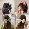 Handmade Fabric Ruched Bow Hair Clip Women Accessory Korean Style Top Side Pin