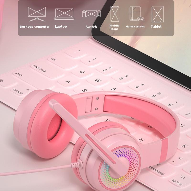 Head-mounted E-sports Game USB Wired Headset RGB Magic Light Effect Computer Headset