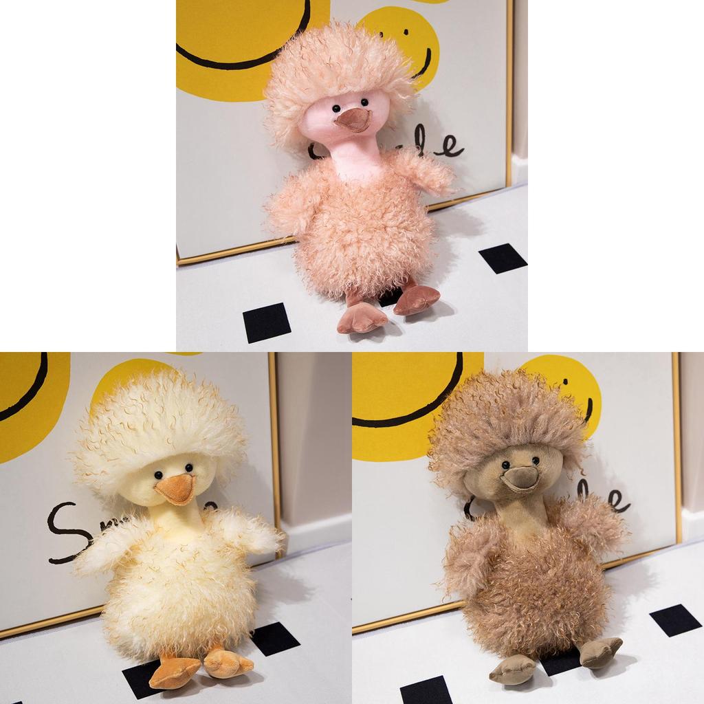 Plush Duck Toy With Long Fur For Kids And Adults Gift