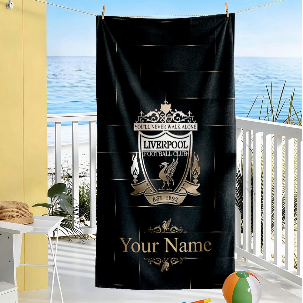 Liverpool Customizable Name Beach Towel Soft Durable Quick-Dry Suitable for Sports Travel Swimming Yoga Bathroom Beach And Pool