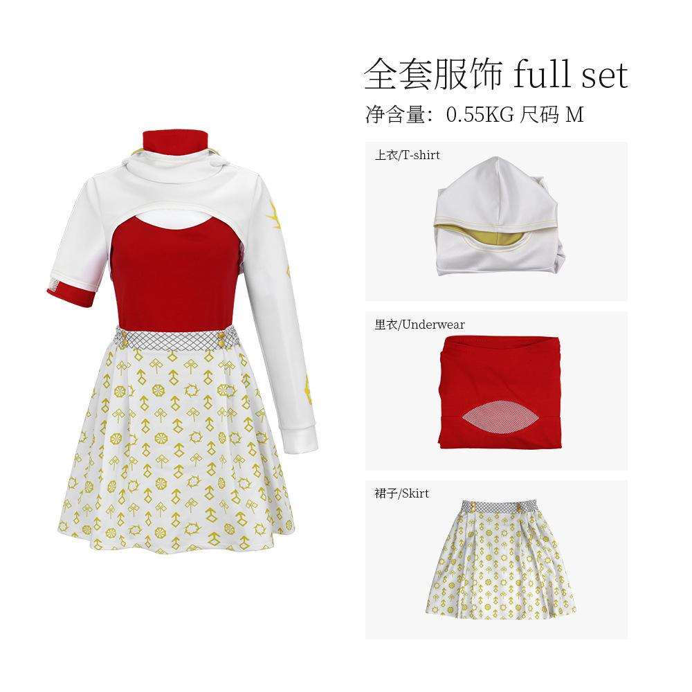 Anime Cheerleader Zombie College 4 Girls Nova College Sports Hooded Top And Bottom Skirt Set Halloween Cosplay Costume For Woman