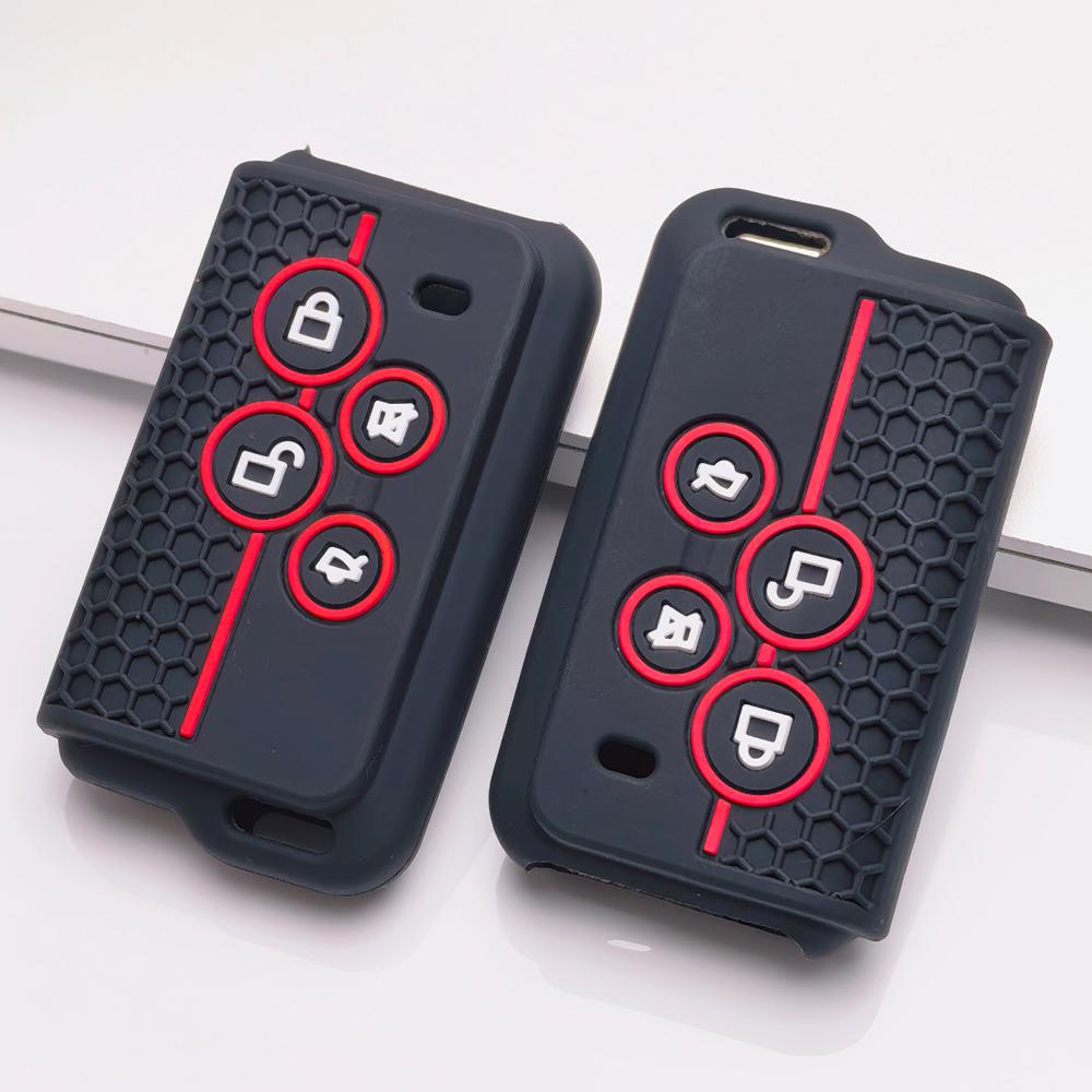 Silicone Smart Key Fob Cover Shock Absorbing Anti-Scratch Protective Sleeve Universal For Electric Vehicle Motorcycle 4 Button Remote Intelligent Key