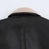 2024 Winter Women's Double-Sided Overcoat with European & American Style, Turn-Down Collar, and Long Sleeves