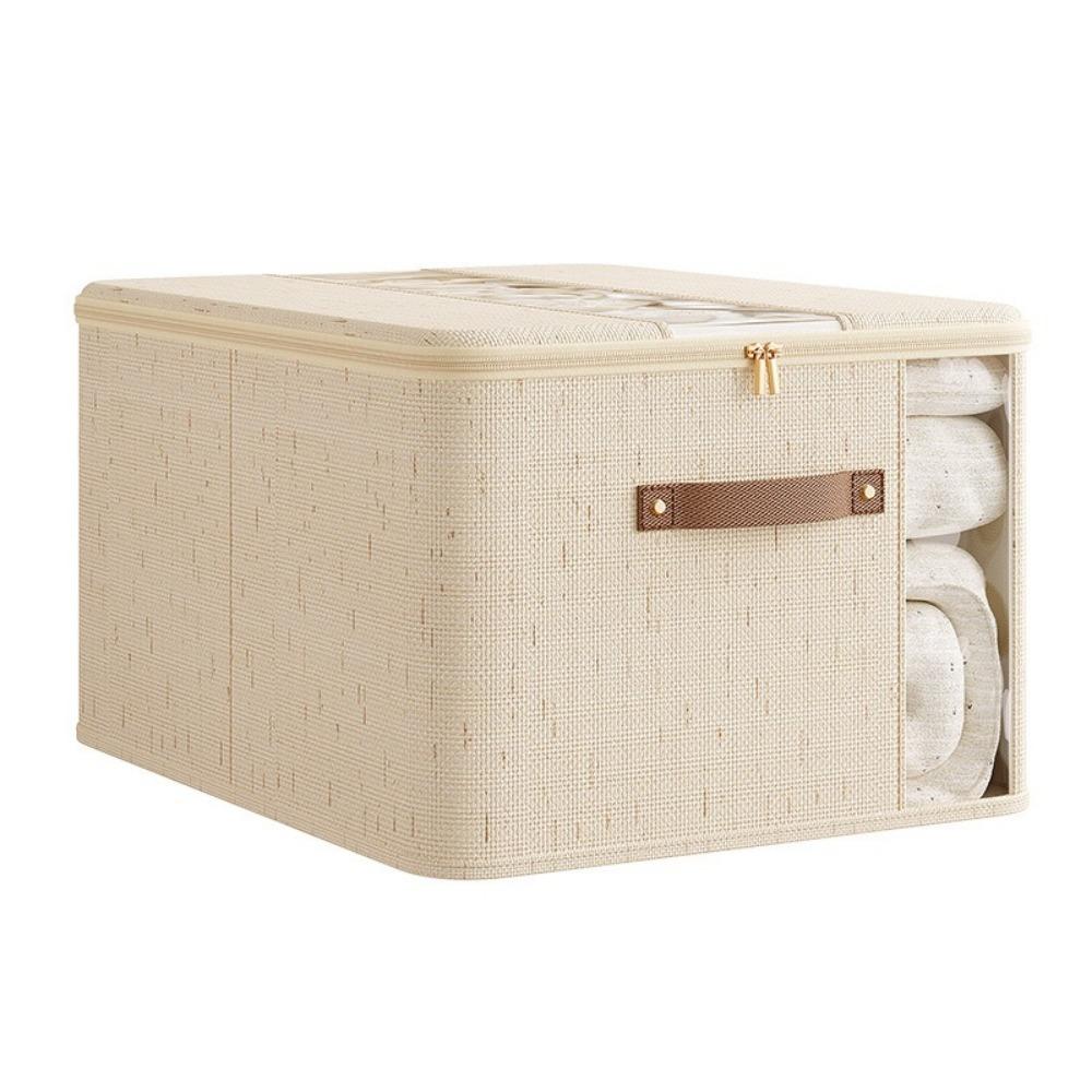 

Large Capacity Blanket Comforter Bags Foldable Clothes Organizer Wardrobe Storage Bag Dormitory L бежевый