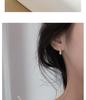 S925 Sterling Silver Women's Simple Korean Style Water Drop Stud Earrings for Sleeping