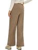 2026 Spring Elastic High Waist Lace-Up Corduroy Pants, Wide-Leg, with Pockets, Casual Long Trousers.