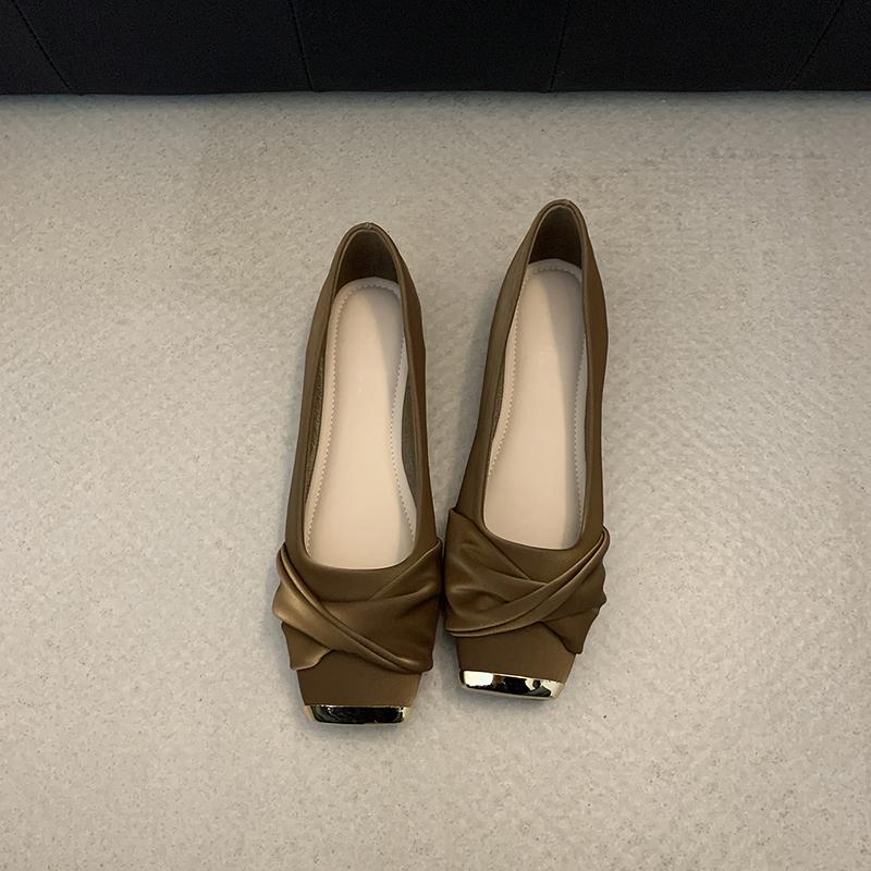 

Дизайнерские весенние женские туфли Мэри Джейн с квадратным носком, удобные туфли без застежек, для вечеринок и отдыха, женские туфли 35 коричневый