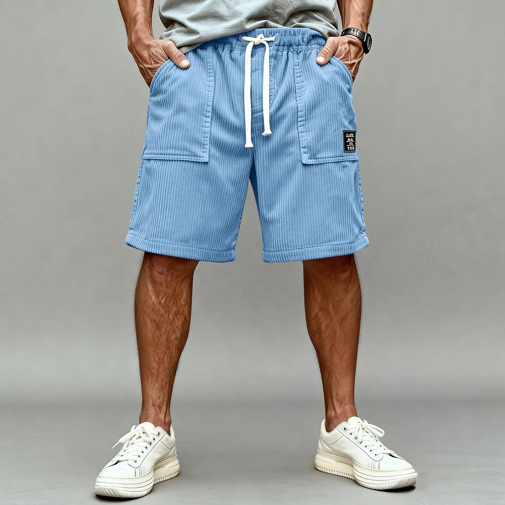 Herenkleding Shorts Casual Katoen Trekkoord Taille Heren Katoenen Shorts 5 Inch Binnenbeenlengte Shorts Heren Heren Strandshorts voor Mannen Zomerstijl
