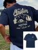 Unisex Vintage Mountain Camping Graphic T Shirts Oversized Back Print Short Sleeve Tees Outdoor Hiking Adventure Streetwear Casual