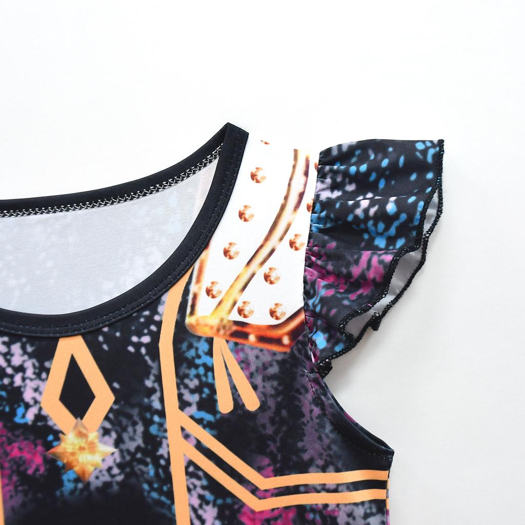 Stylové Roztomilé Dětské Šaty Potisk Pohodlné Šaty Dívky