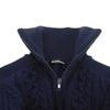 Used 11221 Oversized Mix Half-Zip Sweater 534489 T1502 8065 7840 XS Cable High Neck Rib Logo Navy Men's from Japan