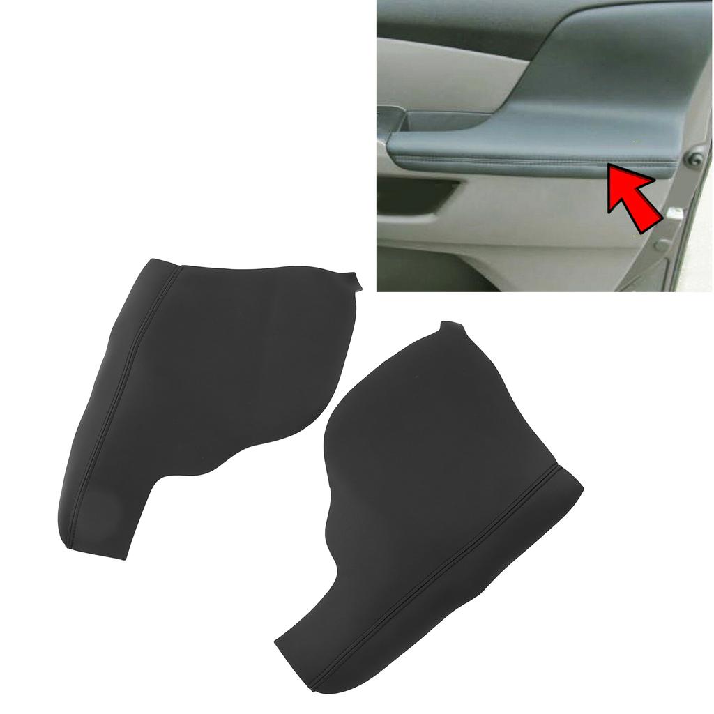 1 Pair Front Door Panel Armrest Cover Car Interior Accessories Replacement for Odyssey 2011‑2017Black