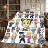 JoJo's Bizarre Adventure Warm Comfortable Flannel Blanket - Printed, For Bedrooms, Sofas, Beds, Chairs, Picnics, Travel -HE32