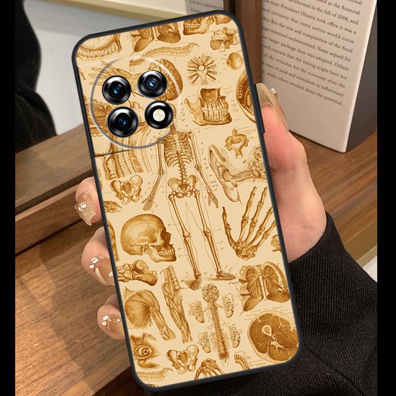 Medical Skeleton Anatomy Case For OnePlus 15 R 13T 13R 12R 10T 8T 13 12 11 9 10 Pro Nord 5 CE 4 2 3 Lite N20 N30 Cover