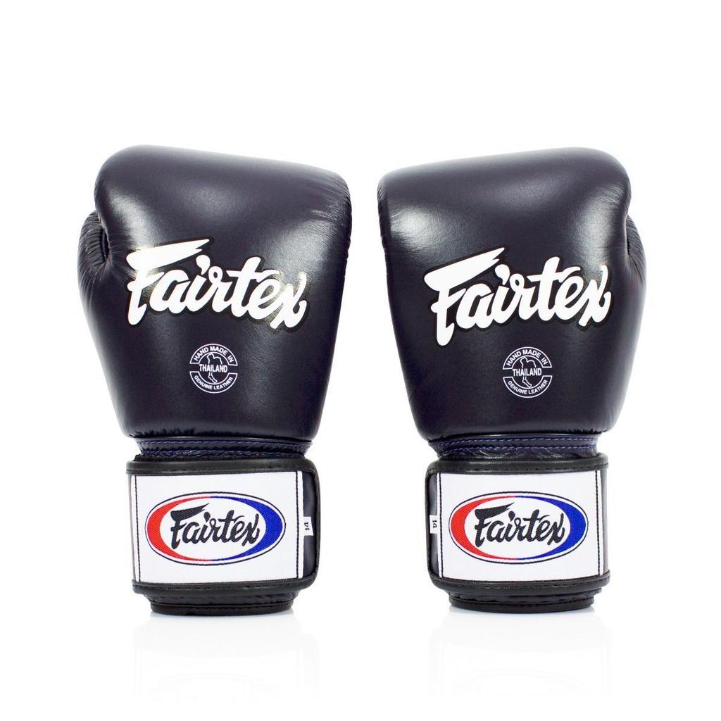 Fairtex Genuine Leather Boxing Gloves BGV1 Breathable Blue 12oz