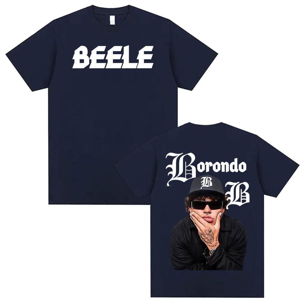 T-shirt Grafica con Logo Album del Rapper Beele Borondo per Uomo e Donna, Stampa Estiva Retro Harajuku T-shirt 100% Cotone Puro