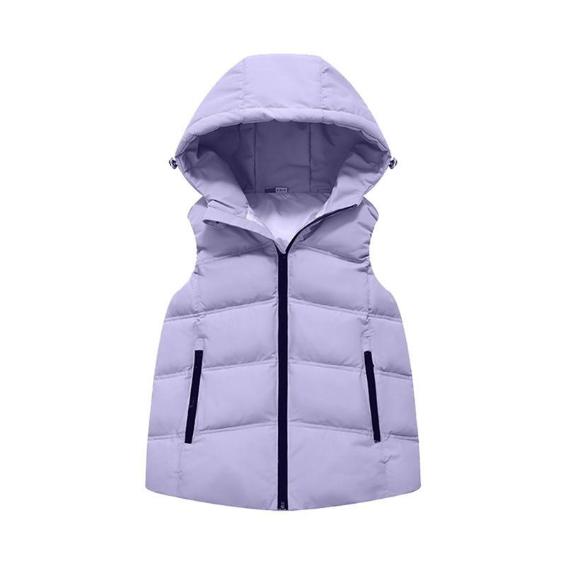 Kids Girls Winter Hooded Vest Sleeveless Warm Coat