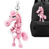 Stuffed Horse Keychain Pendant 2026 Year Of The Horse Plush Keyring Backpack Horse Pendant New Year Mascot Plush Doll Keychain
