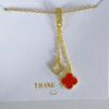 European & American Luxury Tassel Hollow Mother-of-Pearl Clover Pendant Diamond Necklace for Women - High-End Fashion Jewelry