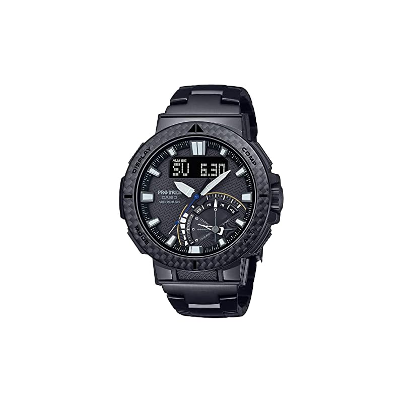 Casio Pro Trek Watch [Official Japanese Product] Angler Line Radio-Controlled Solar Watch PRW-73XT-1JF Men's Black