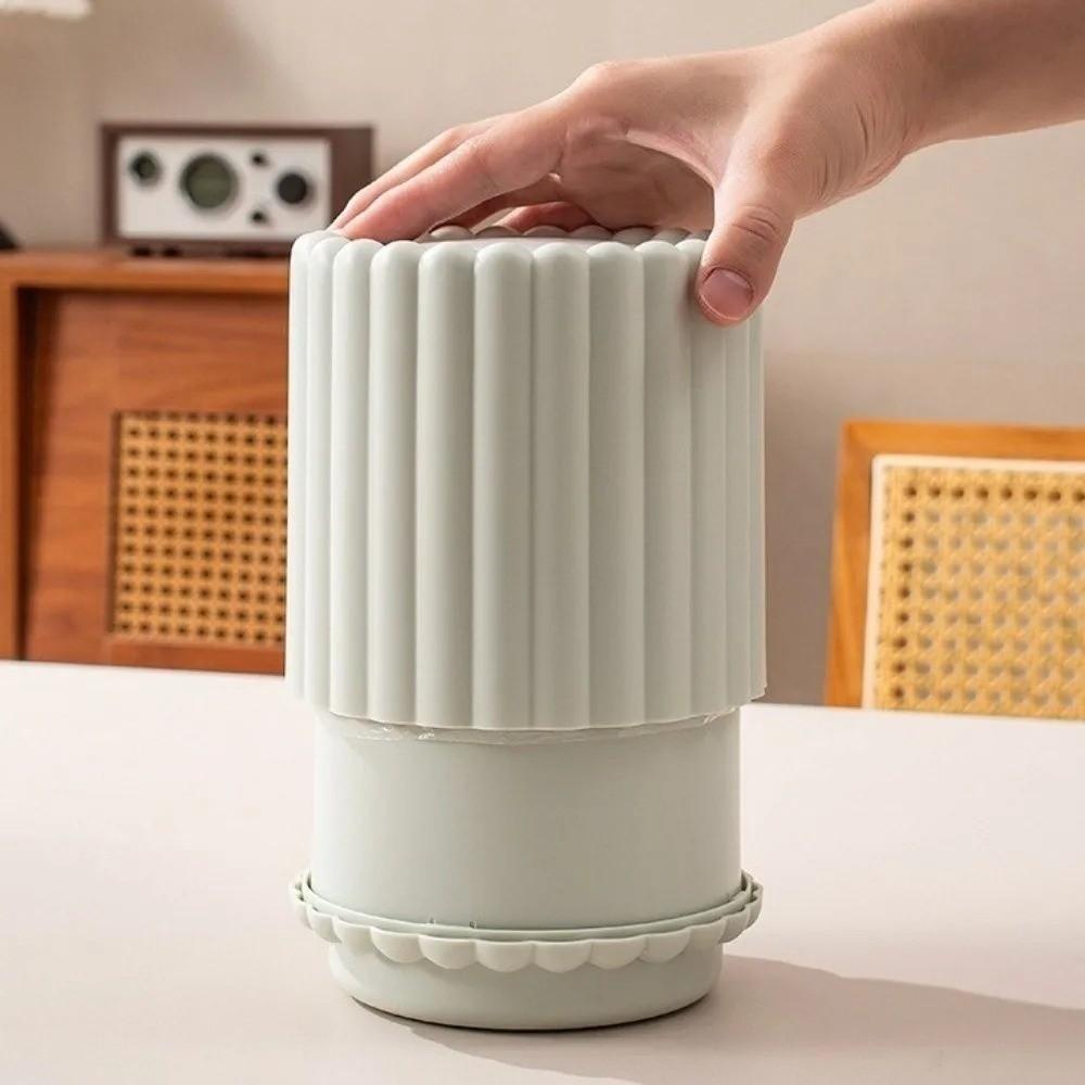 Press Open Lid Desktop Trash Can Non-slip Storage Bucket Creative Garbage Bin For Home Office
