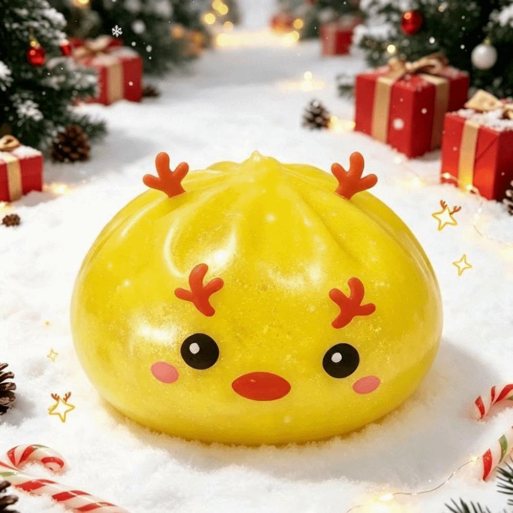 Reusable Material Dumpling Squeeze Toy Colorful Design Christmas Squeeze Toys  Home Decoration