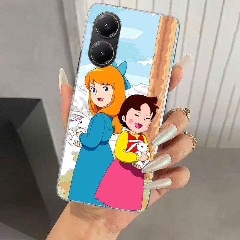 Heidi Cute Cartoon Phone Case for Xiaomi Poco X5 X6 X7 Pro F7 Ultra M7 Redmi 15 15C 13 13C 12 12C 10 10A 10C 9 9A 9C 9T Shell Po