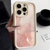 Soft Silicone Brown Marble Case, Suitable for iPhone17 16 15 14 13Pro Max 12 11, Luxury Gold Foil Shockproof Protective Cover