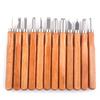 12Pcs SK2 Rosewood Imitation Wood Carving Tools Set Soft Basswood Woodworking Engraving Knives for Handicrafts
