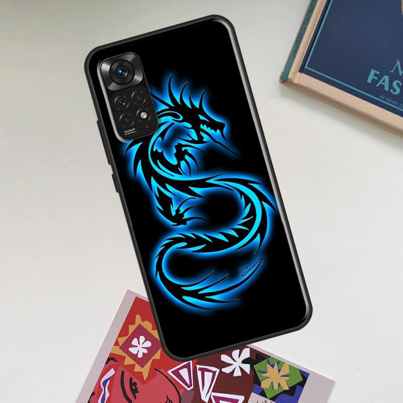 Ancient Japanese Dragon Case For Xiaomi Redmi Note 13 14 Pro 12 11 10 15 Pro Plus Redmi 15C 14C 13C 10C 12C 15 Cover