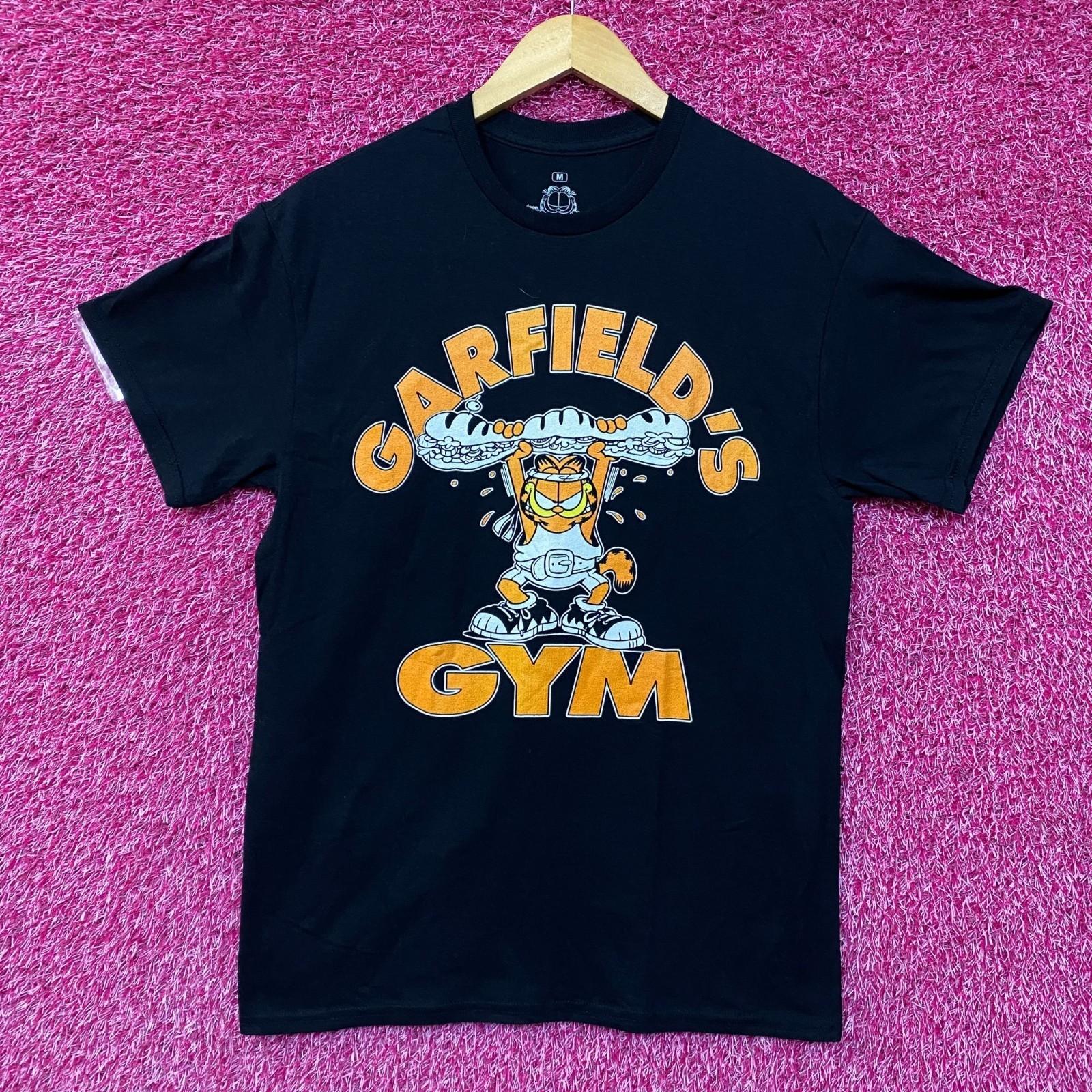 Garfield s Gym Lifting Sub Graphic Design T-Shirt Medium S